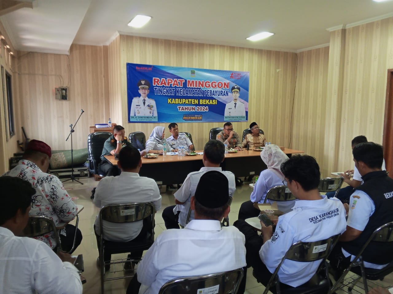 Rapat Minggon Tingkat Kecamatan Pebayuran Kabupaten Bekasi